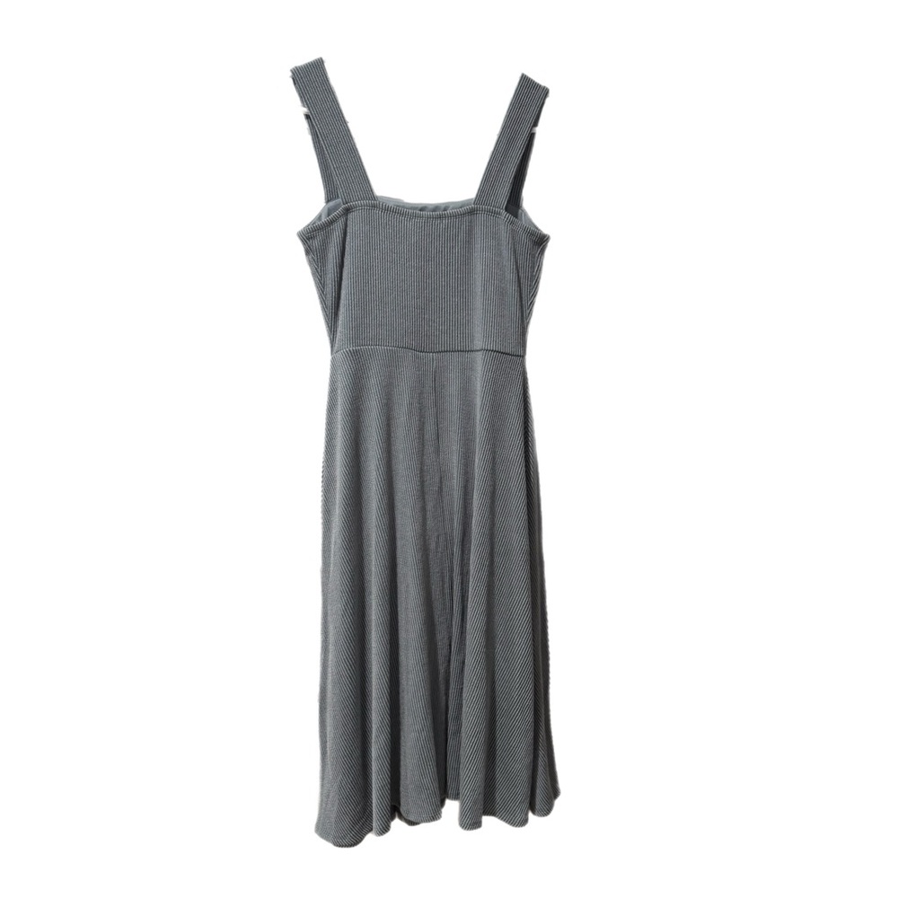 Nine Britton Stitch Fix Sleeveless Square Neck Ribbed Midi Dress Blue Sz Medium - Picture 7 of 12